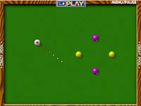 Billard avec boules en couleur