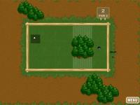 Challenge de golf en foret