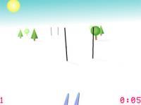 Course de ski en 3D