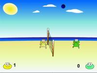 Jeu de volley de plage